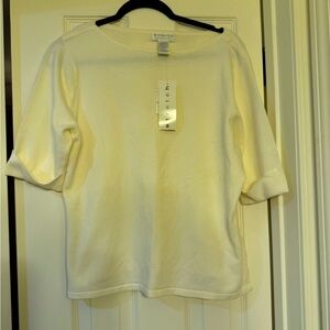 Worthington NWT Ivory Stretchy Shirt Size PL